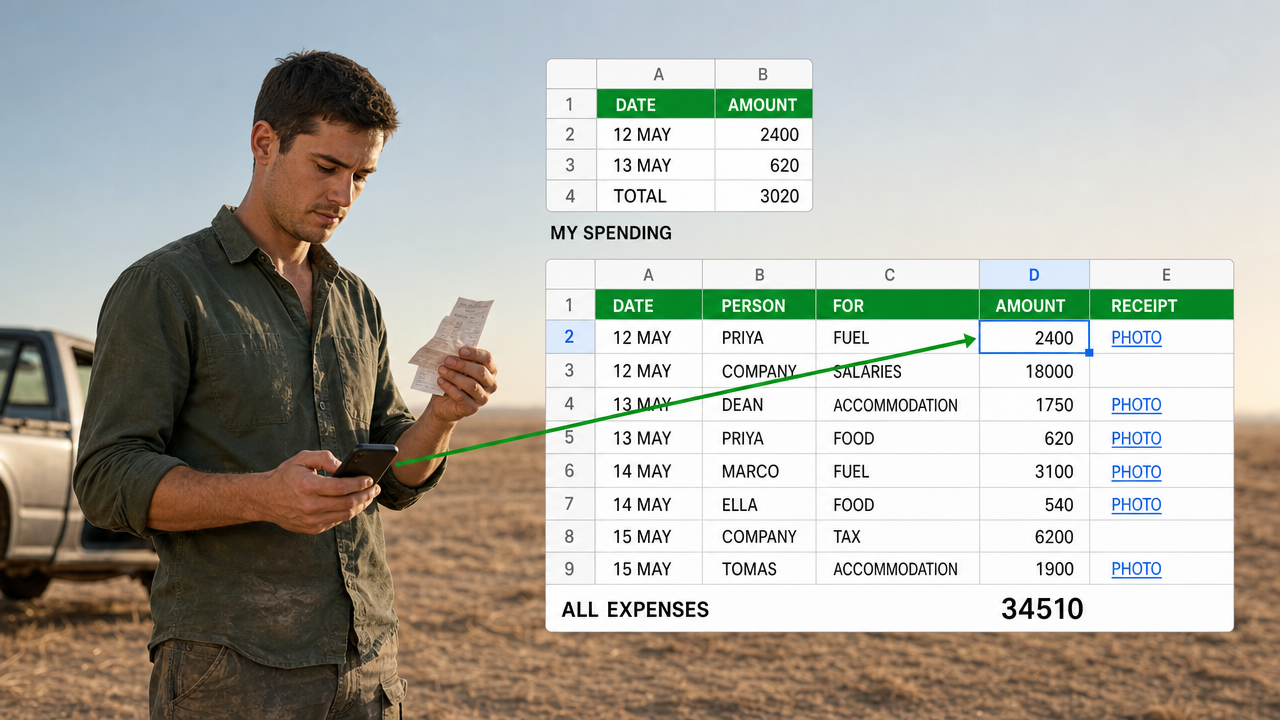 A Google Sheets Cash Book That Several People Can Spend From